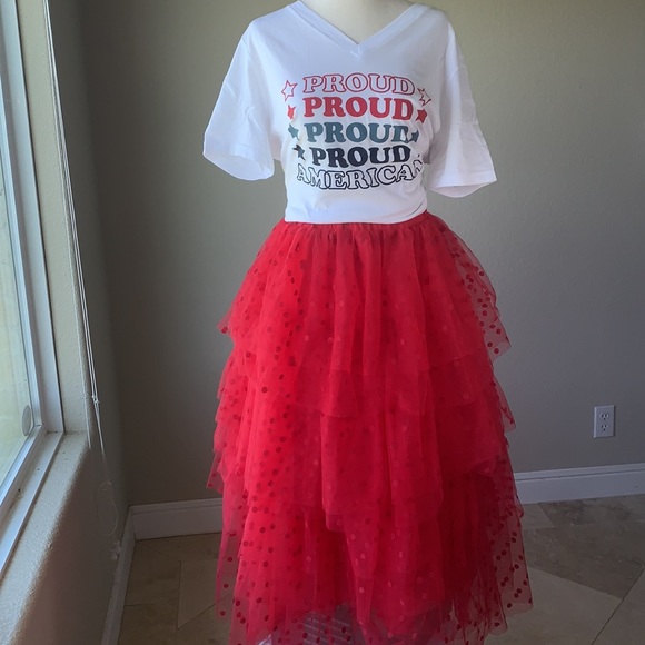 Jadelynn Brooke Proud American USA 4th of July tee tshirt sz L Things She Loves - Picture 8 of 10